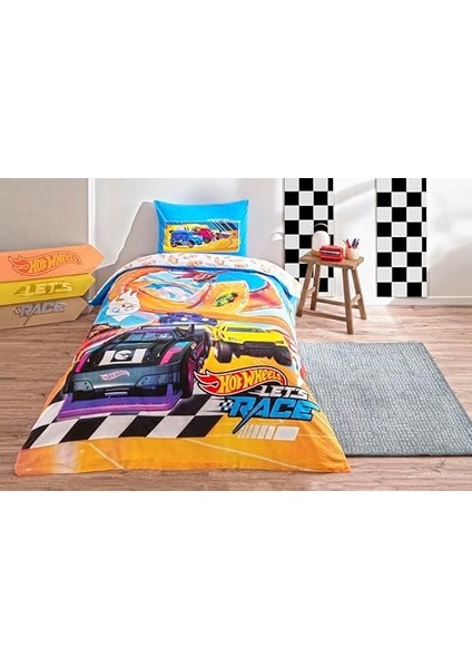 Lisanslı Hot Wheels Let' S Race Tek Kişilik Pamuk Nevresim Takımı fiyatları