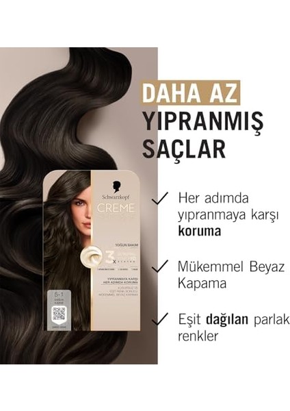 Schwarzkopf Creme Supreme Saç Boyası 5-1 Soğuk Kahve