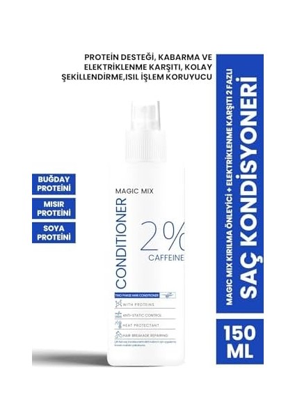 Procsın Magic Mix Kırılma Önleyici + Elektriklenme Karşıtı 2 Fazlı Saç Kondisyoneri 150ML