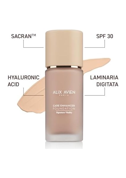Alix Avien Kırışıklık Karşıtı Nemlendirici SPF30 Parlak Bitişli Fondöten Care Enhancer 805 Ivory modelleri