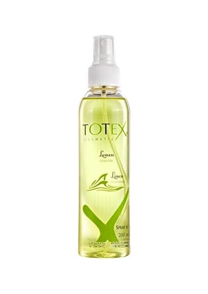Totex Limon Kolonya | Tıraş Sonrası Kolonyası | Dezenfektan Temizleyici Antibakteriyel |%80 Alkol Sprey Kolonya 200ML