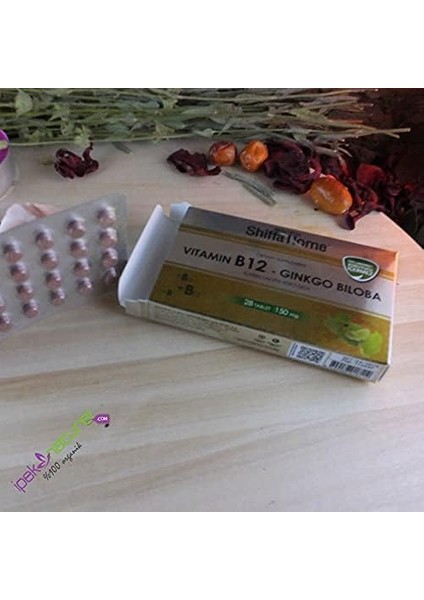Shiffa Home Vitamin B12 Ginkgo Biloba Tablet | Yüksek B12 Vitamini ve Ginkgo Biloba Ekstresi | Folik Asit ve Magnezyum Destekli Takviye Edici Gıda | Zihinsel Performans fiyatları