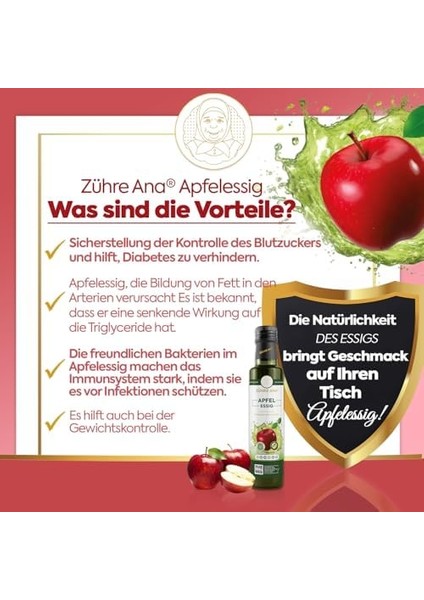 Zühre Ana Elma Sirkesi Doğal Fermantasyon Apple Cider Vinegar 500 ml modelleri