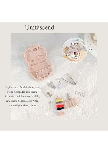 1 Adet Mini Dikiş Seti, Taşınabilir Dikiş Seti, Seyahat Için, Yeni Başlayanlar Için Uygun, Evde Iğne ve Iplik Seti, Pembe fiyatları