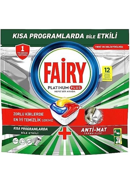 Fairy Original Hepsi Bir Arada Bulaşık Makinesi Tabletleri, Limon, 12 Kapsül modelleri