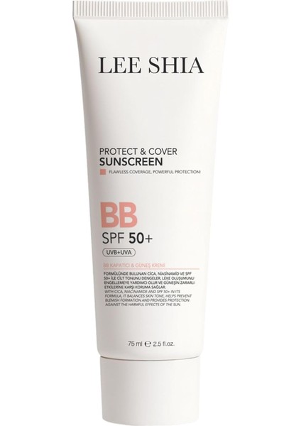 Lee Shia Bb Güneş Kremi 50+Spf - Medium - 75 ml (Cica, Niasinamid) modelleri