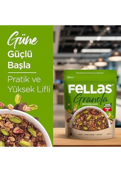 Fellas Granola Antep Fıstığı ve Kakao 200 gr modelleri