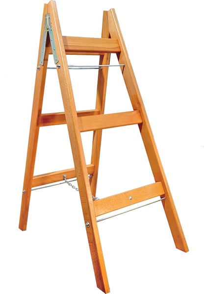 A Tipi Ahşap Merdiven 3+3 Basamaklı