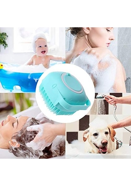 Kyrotech Silikon Banyo ve Duş Fırçası, Dahili Sabun & Şampuan Hazneli, Yumuşak Masaj Etkili, Ergonomik Kaymaz Tasarım, Çocuk, Yetişkin ve Evcil Hayvan Temizliği Için Hijyenik Duş Fırçası modelleri
