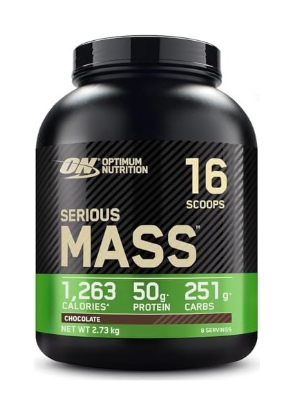 Optimum Nutrition Serious Mass Çikolata Aromalı 2.73KG 8 Servis fiyatları