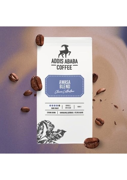 Addis Ababa Coffee - Awasa Blend Kahve 1000 Gr. (Kavrulmuş Çekirdek)