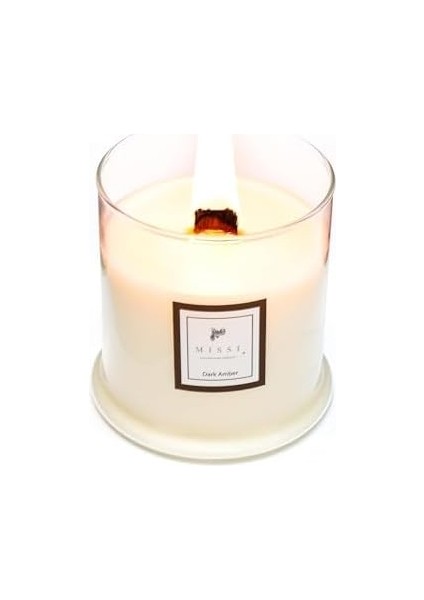 Üfleme Cam Ahşap Fitilli Vegan MUM(380 Gr) fiyatları