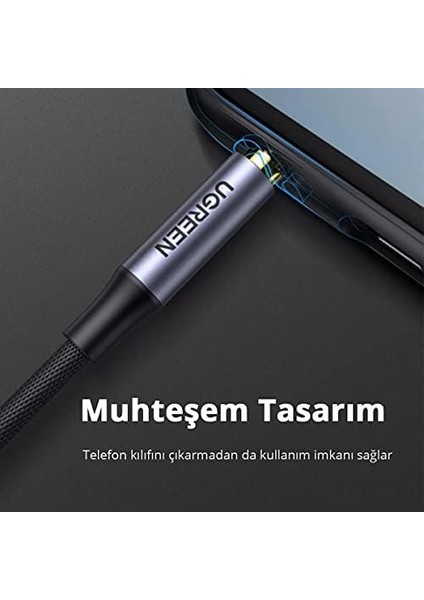 3.5 mm Hi-Fi Erkek To Erkek Trrs Aux Ses ve Mikrofon Kablosu 1.5 Metre Siyah fiyatları