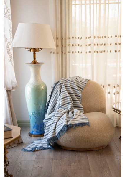 Cotton Colection Tv Battaniyesi Indigo