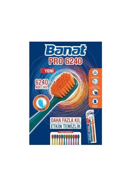 Banat Pro 6240 Diş Fırçası 1+1 Soft