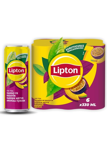 Lipton Ice Tea Mango Aromalı Soğuk Çay 6 x 330 ml fiyatları