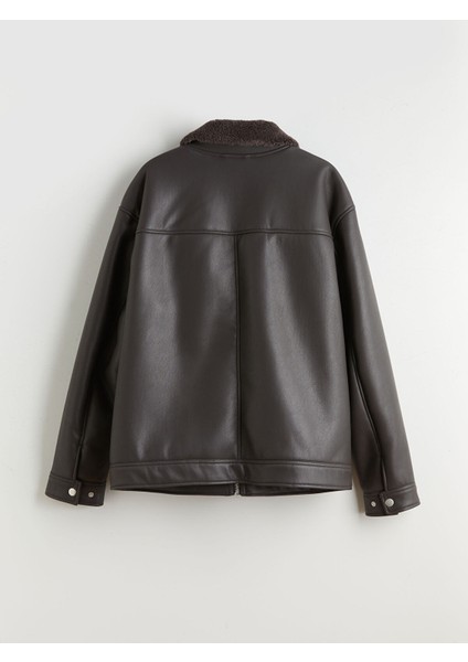 Yeni Sezon Standart Kalıp Erkek Deri Görünümlü Mont fiyatları