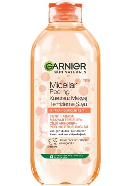Garnier Micellar Peeling Kusursuz Makyaj Temizleme Suyu (400 Ml)