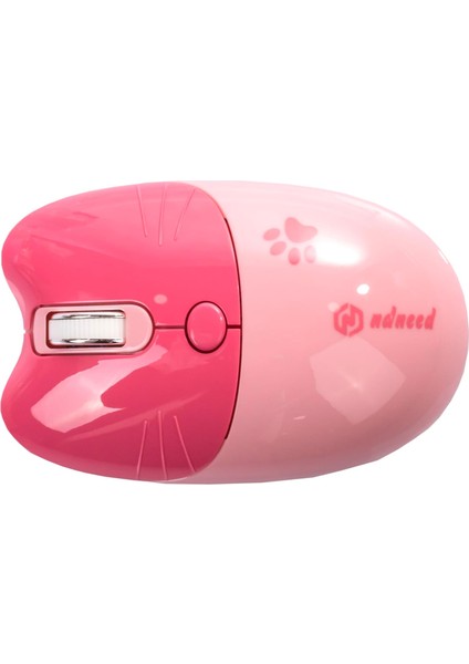 Sevimli Kedi Kablosuz Pembe Mouse Bluetooth + 2.4g Dual Mode