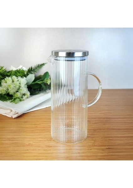 1500ML Metal Kapaklı Borosilikat Cam Yağlık & Sürahi – Şık, Dayanıklı ve Sağlıklı Saklama Çözümü (9cm x 23CM) modelleri