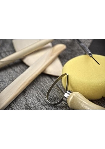 Ahşap Saplı Seramik ve Kil Hamuru Oyma Şekil Verme Alet Seti Yeni Başlayanlar Için Ceramic Şekillendirme El Aleti Seti (Kırmız Kil/terra Cotta Clay) Pottery Tool Kit modelleri