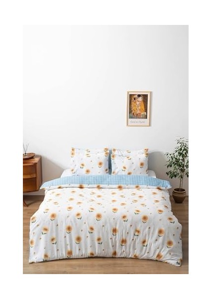Ayçiçeği Çift Kişilik Pamuklu Nevresim Takımı modelleri