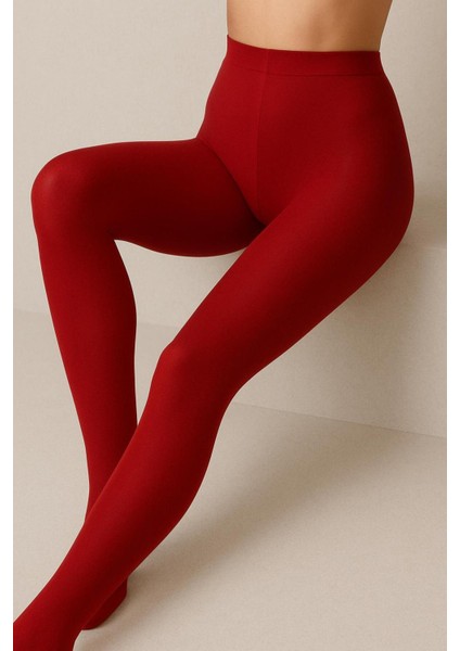 Kadın Orta Kalın Mevsimlik 40 Den Opak Mat Kırmızı Külotlu Çorap modelleri