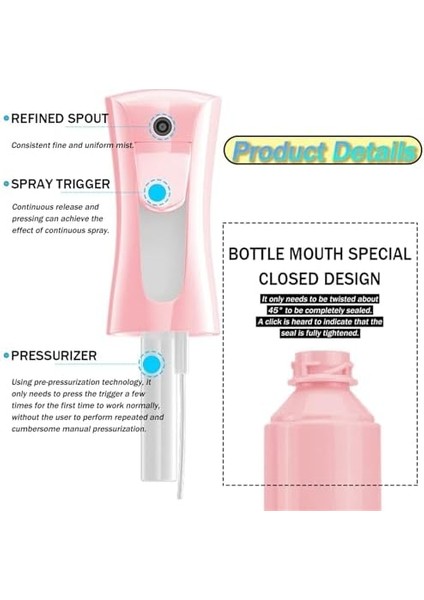 Aputue Saç Spreyi Şişesi, 300ML Sürekli Püskürtmeli, Ince Sis Basınçlı Spreyleme Pompası, Boş Plastik Yeniden Doldurulabilir Su Püskürtme Şişesi, Salon Kıvırcık Saç Temizliği, Çiçek Bahçesi ve modelleri