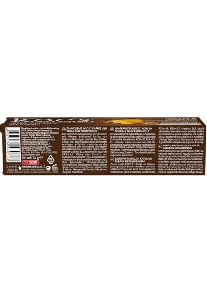 R.o.c.s. Rocs Lekelere Karşı Coffee&tobacco Diş Macunu - 74G