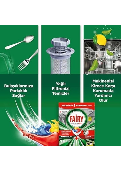 Fairy Platinum Plus Bulaşık Makinesi Deterjanı Kapsülü/tableti 65 Yıkama fiyatları