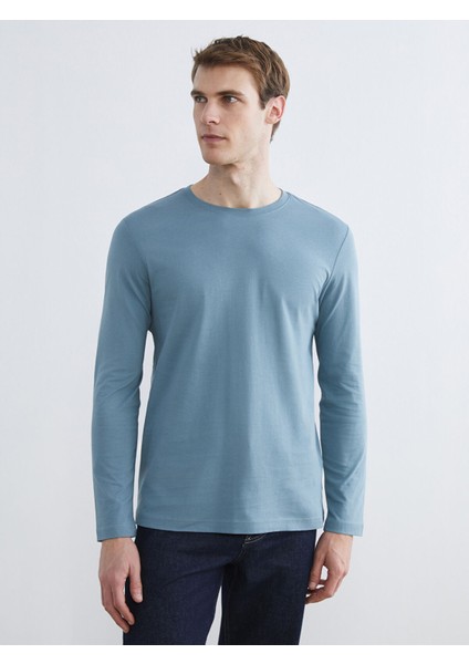 Yeni Sezon Bisiklet Yaka Uzun Kollu Erkek Tişört