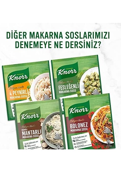 Knorr Makarna Sosu Italyan Usulü Kremalı Mantarlı 52 G modelleri