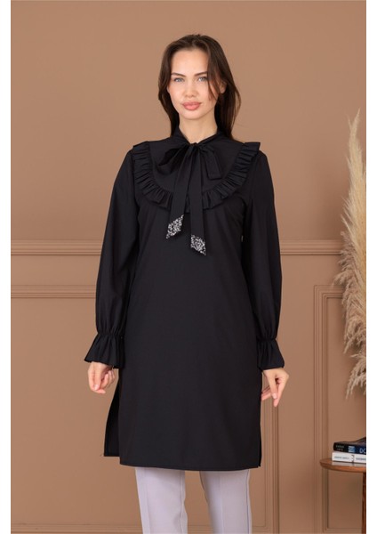 Asel Tesettür Takım Siyah ELB82 modelleri