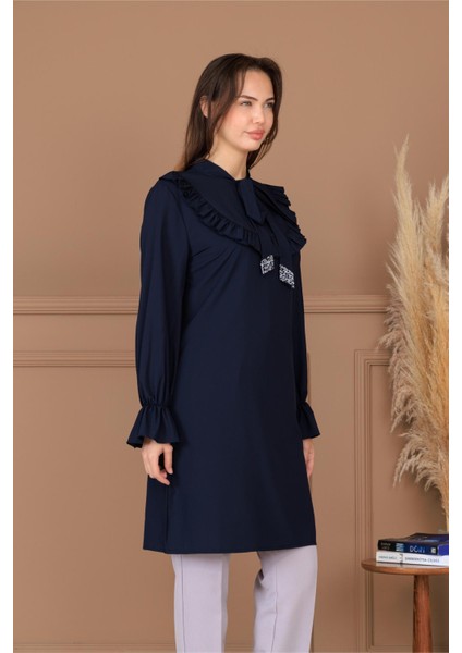 Asel Tesettür Takım Lacivert ELB82 fiyatları
