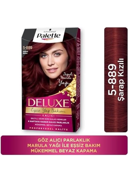 Palette Deluxe 5-889 Şarap Kızılı Saç Boyası modelleri