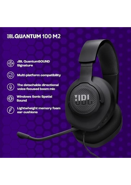 Jbl Quantum 100M2,GAMING Kulaklık,kablolu,siyah modelleri