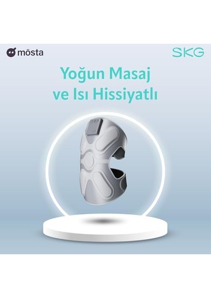 Skg W3 Pro Elektrikli Type-C Hızlı Şarjlı Diz Masaj Aleti, 3 Kademe Isıtma, 5 Farklı Masaj Modu, Shiatsu Yoğurma Hissi, Titreşim ve Sıcak Kompres Özellikli, Diz-Dirsek-Omuz Için Uygun