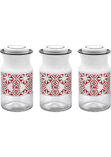 3 Prç Küçük Beyaz/kirmizi