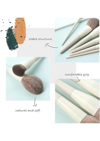 Aputue Makyaj Fırçası Seti, 10 Parça Profesyonel Premium Sentetik Kozmetik Fırçalar, Taşınabilir Yumuşak Fondöten Allık Göz Farı Yüz Dudak Kozmetik Araçları, Kadınlar ve Kızlar Için (Krem Beyaz) modelleri