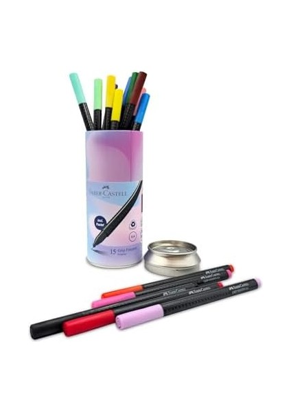 Grip Keçe Uçlu Seti, 15’li, 0.4 Mm, Metal Destekli Uç, Ergonomik Gövde, Cetvel ve Şablon Uyumlu, Özel Kutulu fiyatları