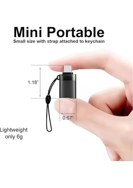 Lightning & Type-C USB Dönüştürücü – Yüksek Hızlı Veri Aktarımı, Telefon Için Lightning To USB Dönüştürücü, Klavye, Mouse, Kart Okuyucu ve Oyun Kumandası ile Uyumlu, Ha-06, Evınto (Type-C) modelleri