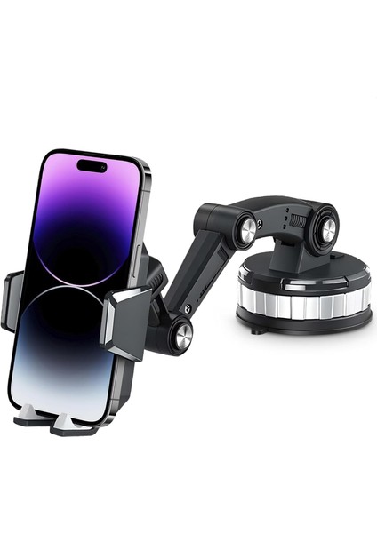 Araba Tır ve Kamyon Uyumlu Katlanır Araç Içi Telefon Tutucusu Mekanizmalı Dönebilir Başlık ve Dönebilir Tabanlı Uzun Hareket Özgürlüğü Sağlayan Cam, Konsola Sabitlenir Vakum ve Yapışkan Araç Tutucusu
