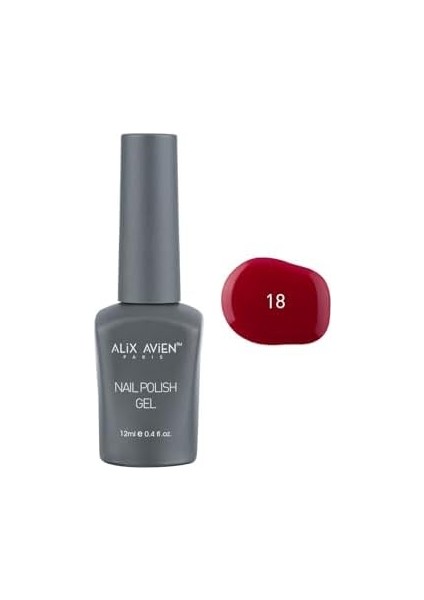 Alıx Avıen Uv Kalıcı Kan Kırmızı Jel Oje 18 - Gel Polish - 12 ml