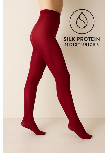 Ipek Proteinli Parfümlü 50 Den Şarap Külotlu Çorap – Ultra Yumuşak, Mat ve Konforlu Bel Lastikli