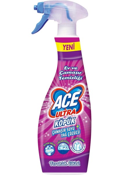 Ace Ultra Köpük Ferahlık Etkisi Çamaşır Suyu + Yağ Çözücü (700 Ml)