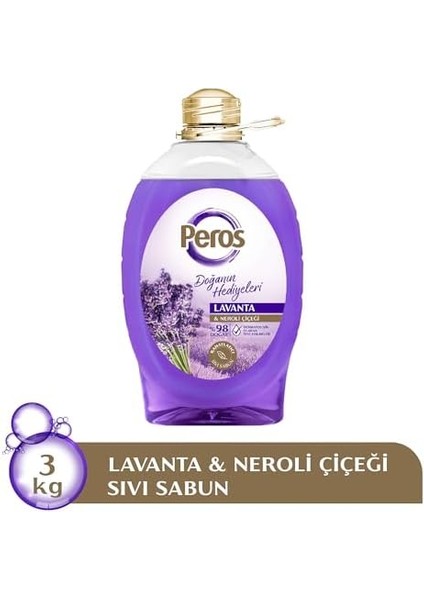 Peros Doğanın Hediyeleri Lavanta & Neroli Çiçeği Sıvı Sabun 3000 G
