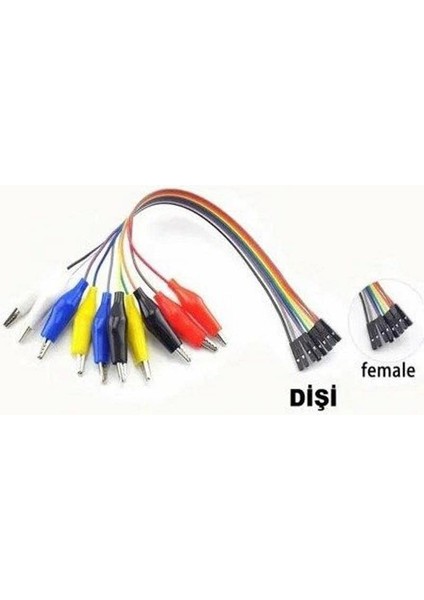 30 cm 10 Pin Krokodil - Jumper Kablo (Dişi) fiyatları