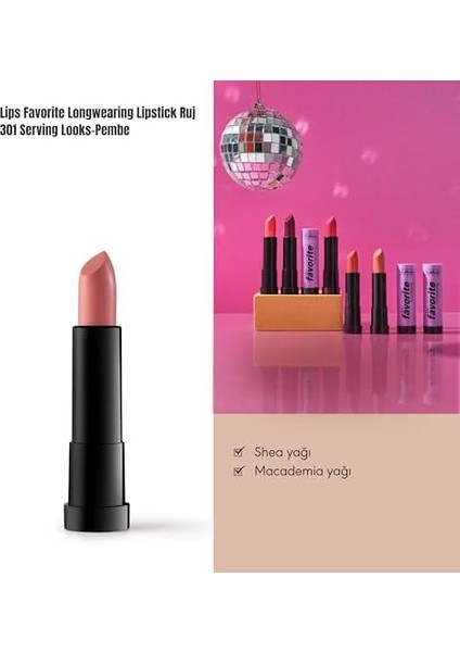 Callista Lips Favorite Longwearing Lipstick Kalıcı Ruj 301 Serving Looks, Pembe fiyatları