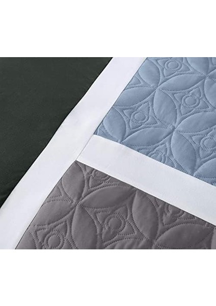 Upland 7 Parça Kapitone Yama Işi Yorgan Seti, Gri/açık Mavi/kömür, modelleri