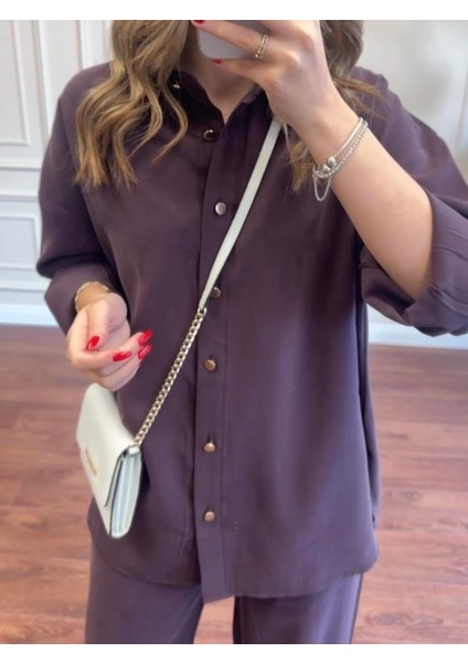 Gömlek Pantolon Modal Takım - Bordo fiyatları